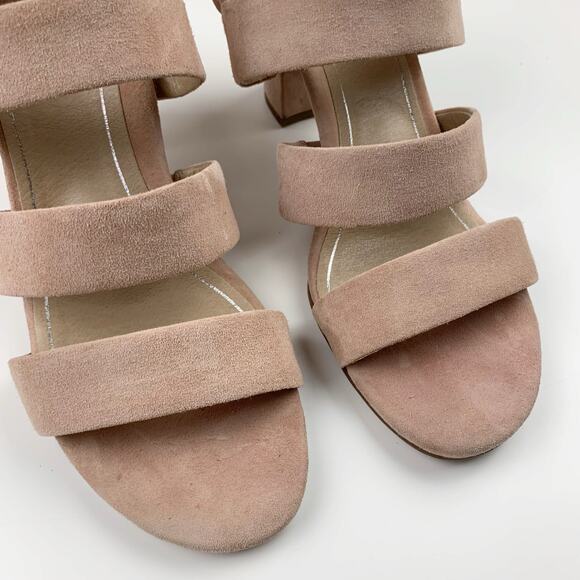 Vionic Blaire Sandals Heels Pink Suede Ankle Strap Strappy Women's 9.5 - Picture 4 of 11
